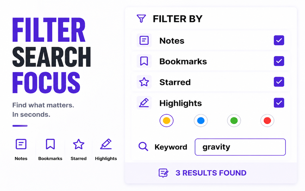 Search and filters screenshot in English.